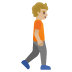 person walking facing right, medium-light skin tone